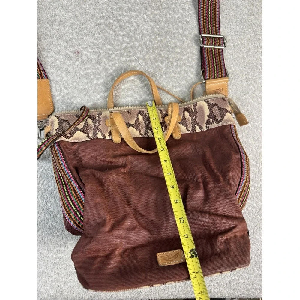 Consuela Women's Brown Snake Skin Pattern Shoulder‎ Tote Bag
